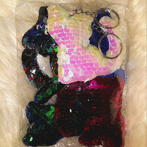 New Adorable Set of 5 Sequin Kitty Cat Keychain Purse charms 🐱🐈 - Picture 7 of 15
